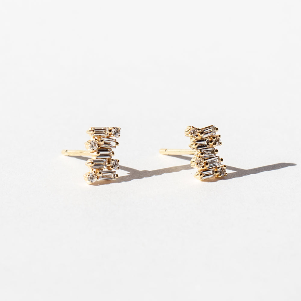 Suzanne Kalan | 18k Classic Diamond Shimmer Stud Earrings