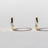 Suzanne Kalan | 18k Single Baguette Huggie Hoop Earrings