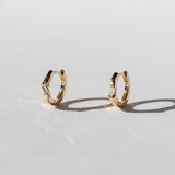 Suzanne Kalan | 18k Single Baguette Huggie Hoop Earrings
