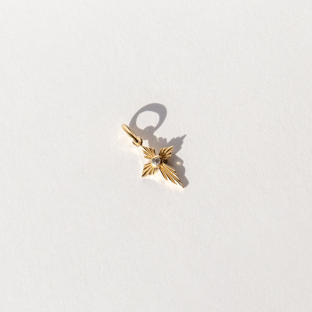 Croix Lumiere Cross Charm with Diamond