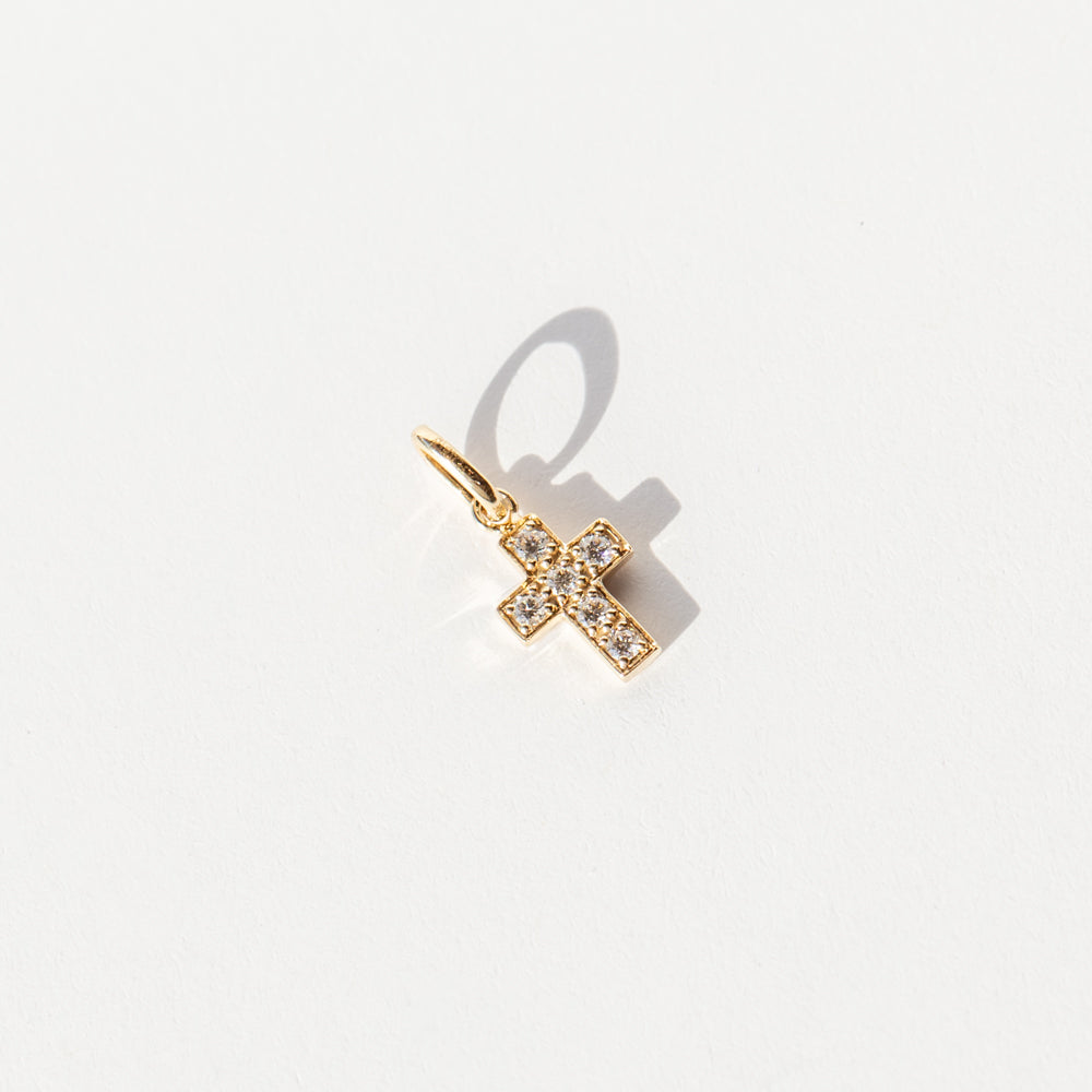 Diamond Cross Charm