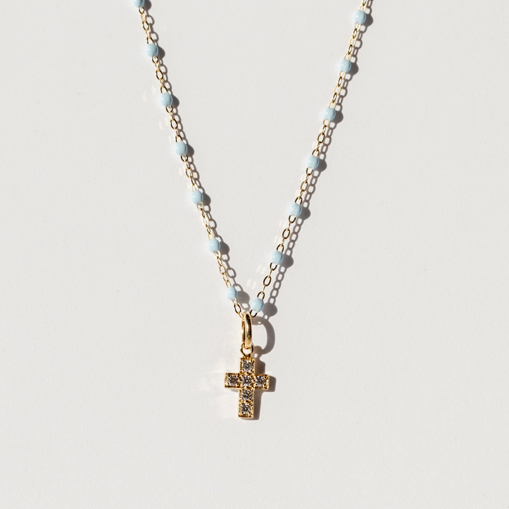 Diamond Cross Charm