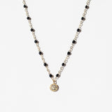Classic Puce Diamond Necklace, Black