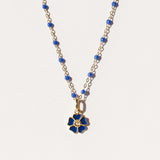Flower Charm with Diamond, Lapis