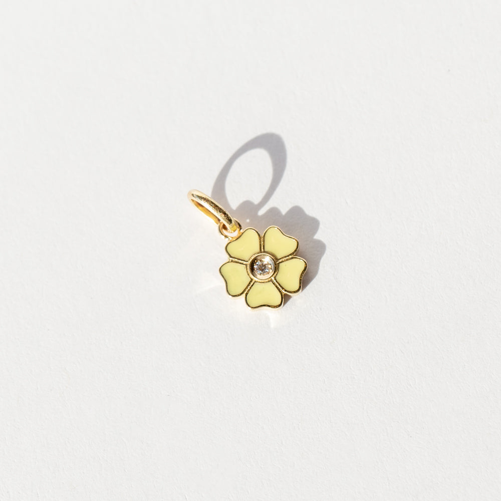 Flower Charm with Diamond, Mimosa