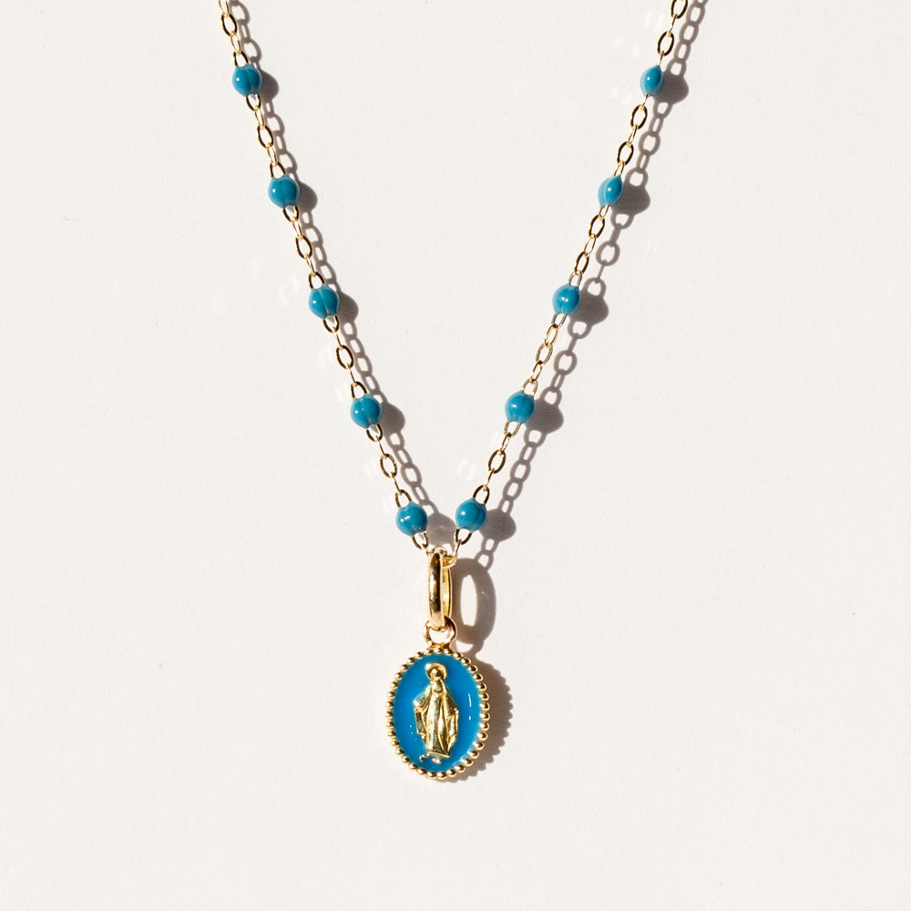 Madone (Mary) Charm, Blue