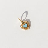 Lace Heart Charm, Turquoise