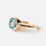 Angel Wing Variscite and Diamond Cerclen Ring