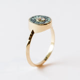 Angel Wing Variscite and Diamond Cerclen Ring