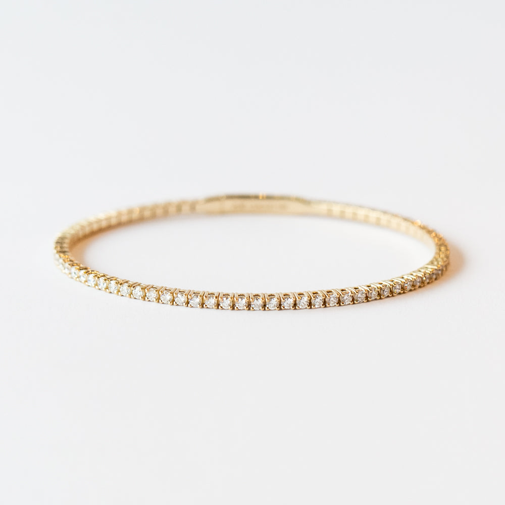 Zoe Chicco | Flexible Diamond Tennis Bangle Bracelet