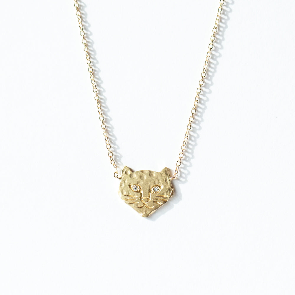 Victoria Cunningham | Kitty Necklace with Diamond Eyes