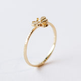 Victoria Cunningham | Tiny Bee Ring with Diamond