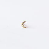 Victoria Cunningham | Tiny Diamond Moon Stud Earring (Single)