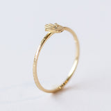 Victoria Cunningham | Tiny Hamsa Ring with Diamond