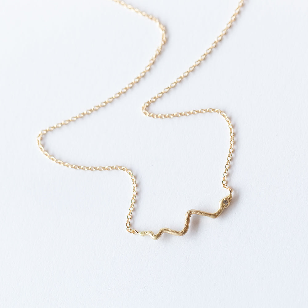 Victoria Cunningham | Tiny Horizontal Snake Necklace