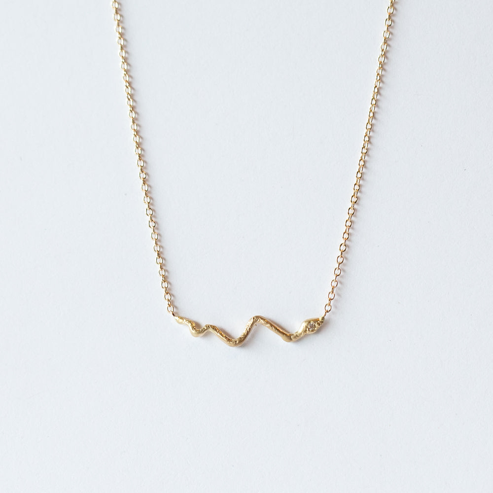 Victoria Cunningham | Tiny Horizontal Snake Necklace