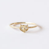 Victoria Cunningham | Tiny Kitty Ring with Diamond Eyes