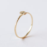 Victoria Cunningham | Tiny Skull Ring with Diamond Eyes