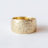 Victoria Cunningham | Wide Band with Scattered Diamonds