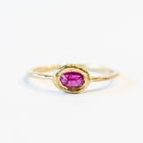 East-West Oval Ruby Ring
