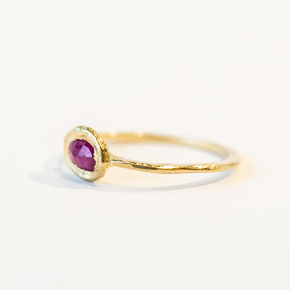 East-West Oval Ruby Ring