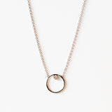 Circle Prong Diamond Necklace