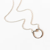 Circle Prong Diamond Necklace