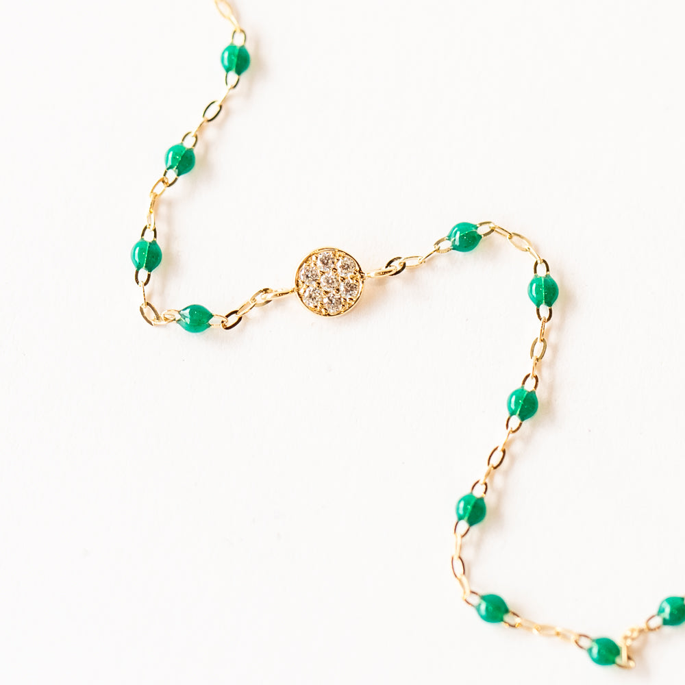 Classic Puce Diamond Bracelet, Emerald