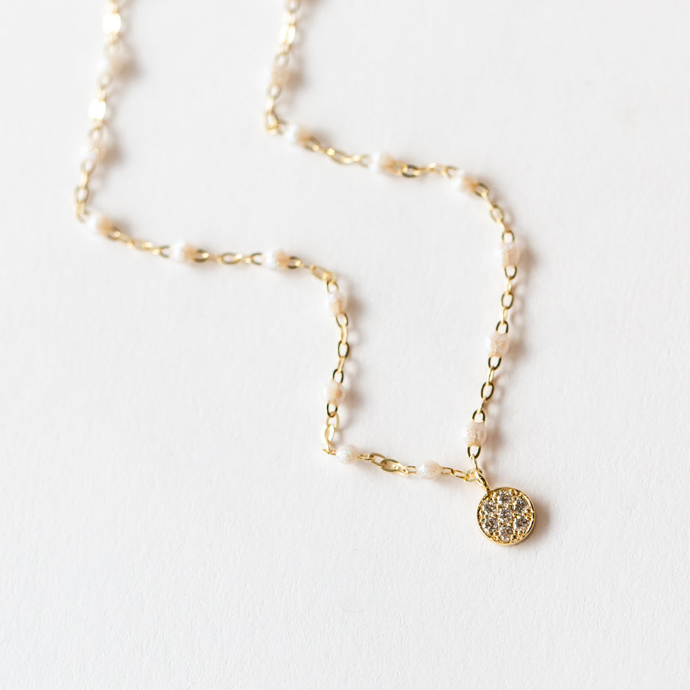 Classic Puce Diamond Necklace, Opal