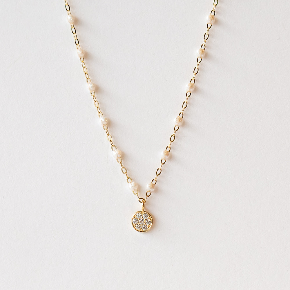 Classic Puce Diamond Necklace, Opal