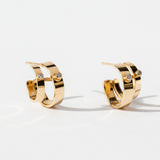 Monday Mood Double Hoop Earrings with Diamonds