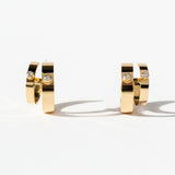 Monday Mood Double Hoop Earrings with Diamonds