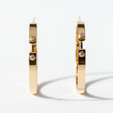 Monday Mood Hoop Earrings with Diamonds