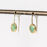 Emerald Fixed Hook Drop Earrings