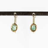 Emerald Fixed Hook Drop Earrings