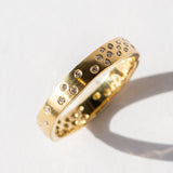 Satomi Kawakita | Wide White Diamond Starry Night Band