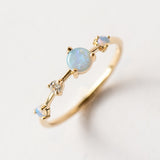 Wwake | Large Four-Step Opal and Diamond Ring
