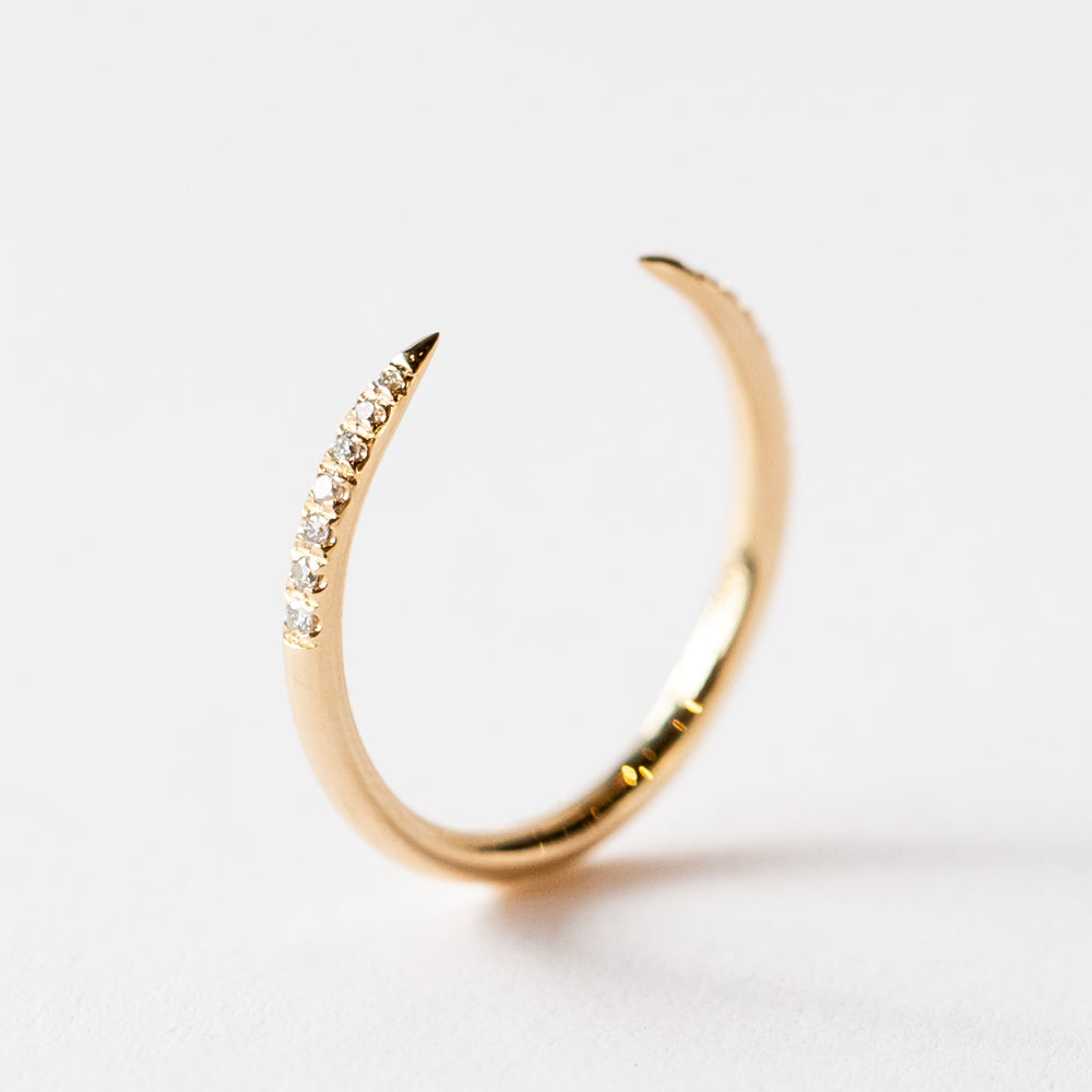 Wwake | Micropavé Diamond Open Slice Band