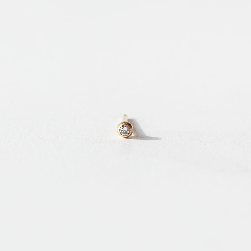 Wwake | Diamond Nugget Stud Earring (Single)