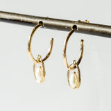 Wwake | Pearl Droplet Hoop Earrings