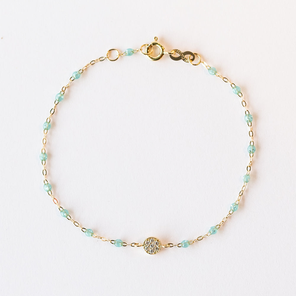 Classic Puce Diamond Bracelet, Aqua