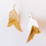 Cue Earrings, Sterling and Brass