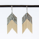 Cue Earrings, Sterling and Brass