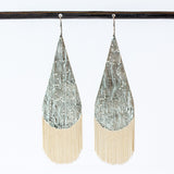 Drip Earrings, Sterling and Brass