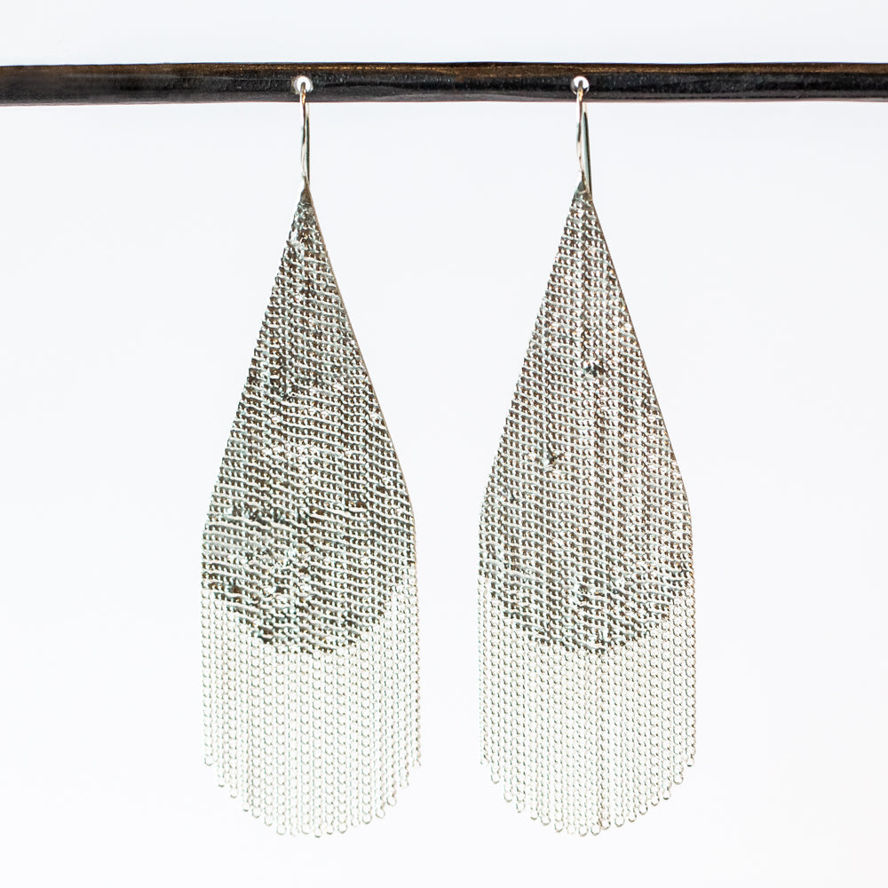 Drip Earrings, Sterling Silver