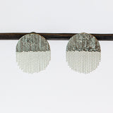 Half Circle Stud Earrings, Sterling