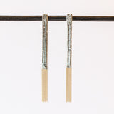 Post Earrings, Sterling and Brass
