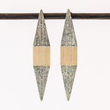 Shard Earrings, Sterling and Brass