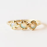 Mini Haku Lei Three Opal Ring