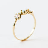 Mini Haku Lei Three Opal Ring